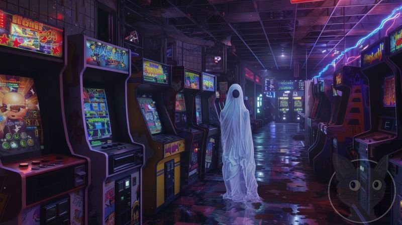 lallen_A_ghost_floating_in_front_of_arcade_machines_in_the_styl_20dcda62-9048-4428-921f-6093a3dc36bd