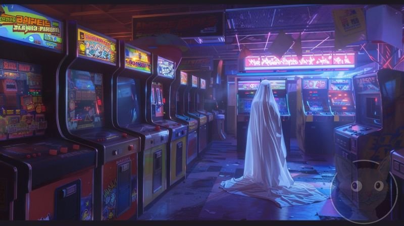 lallen_A_ghost_floating_in_front_of_arcade_machines_in_the_styl_37fc335a-0d42-4e81-9e49-193c645854cd