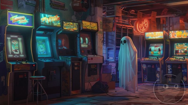 lallen_A_ghost_floating_in_front_of_arcade_machines_in_the_styl_8f22c812-4d3b-4362-a5c7-7b0354232842