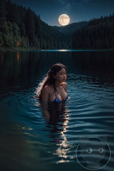 DreamShaper_v6_27_year_old_woman_Front_Facing_natural_swimming_0