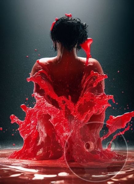 lallen_fat_woman_kneeling_in_a_pool_of_red_liquid_splashes_drip_2bed1c58-b28e-468c-8045-88e75999544c