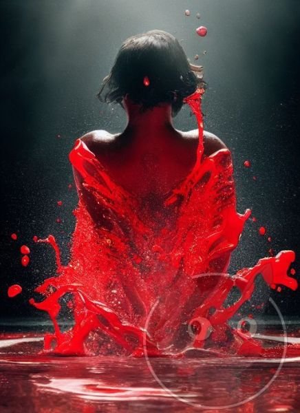 lallen_fat_woman_kneeling_in_a_pool_of_red_liquid_splashes_drip_eed40691-f30f-43d2-ae9c-54d30bafc176
