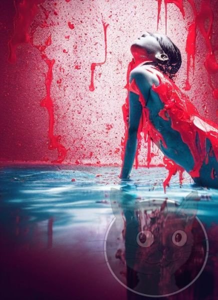 lallen_young_indian_girl_kneeling_in_a_pool_of_red_liquid_splas_802c184f-6480-4f41-93b8-93b409e7e457