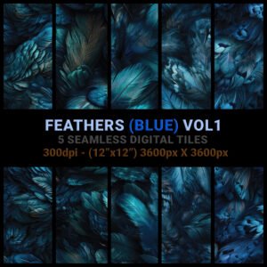 Blue Feather Tile Title