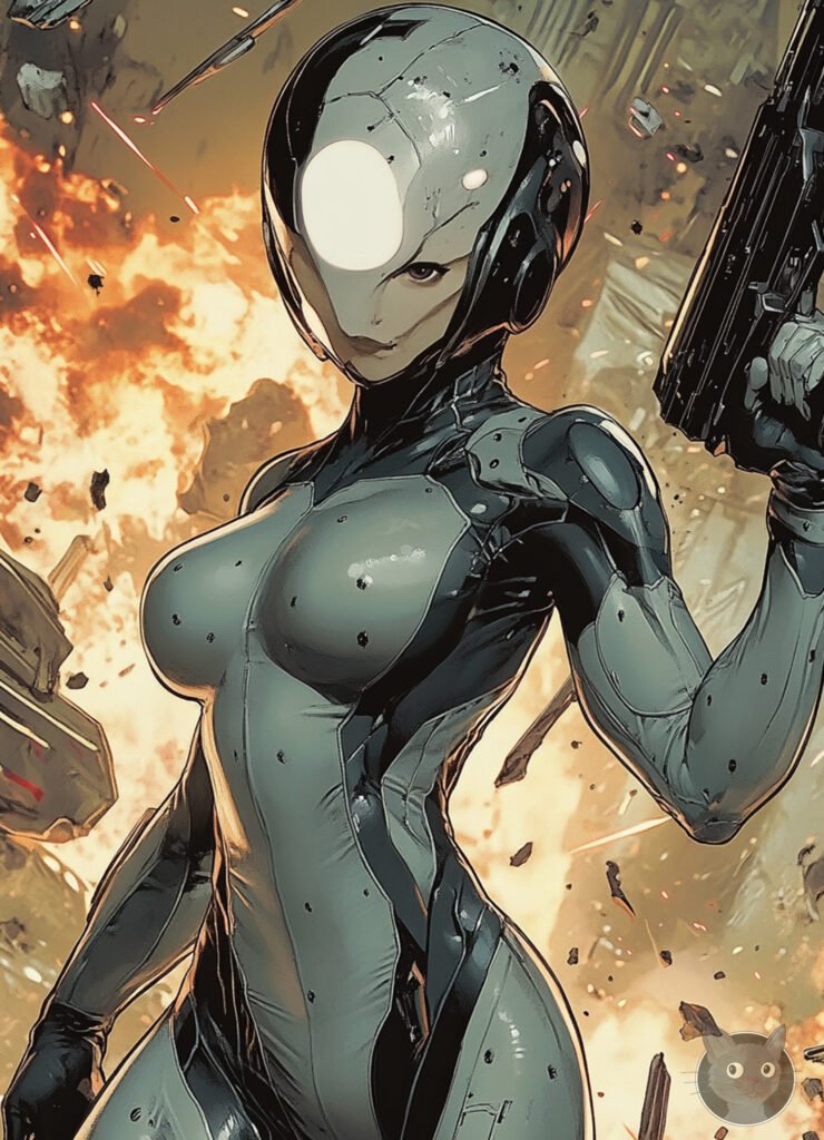 RoboCop Femme Fusion - Lallen Design - AI Art Gallery
