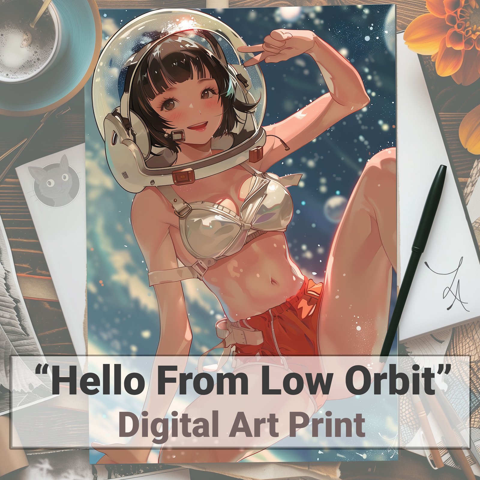 Hello-High-Orbit-Product-Page-v09 Hello From Low Orbit - Digital Print - Lallen Design